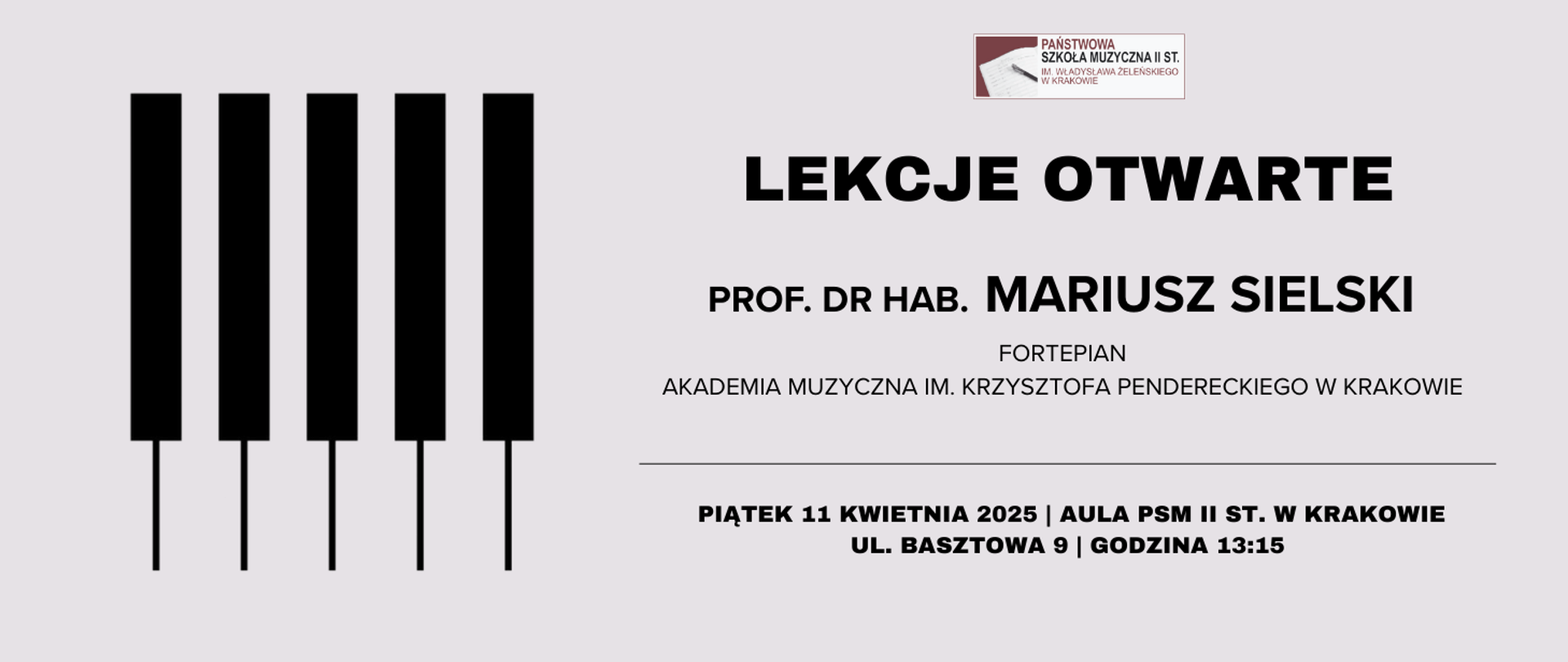 Lekcje otwarte 11.04.2025 godz.13.15 szary plakat