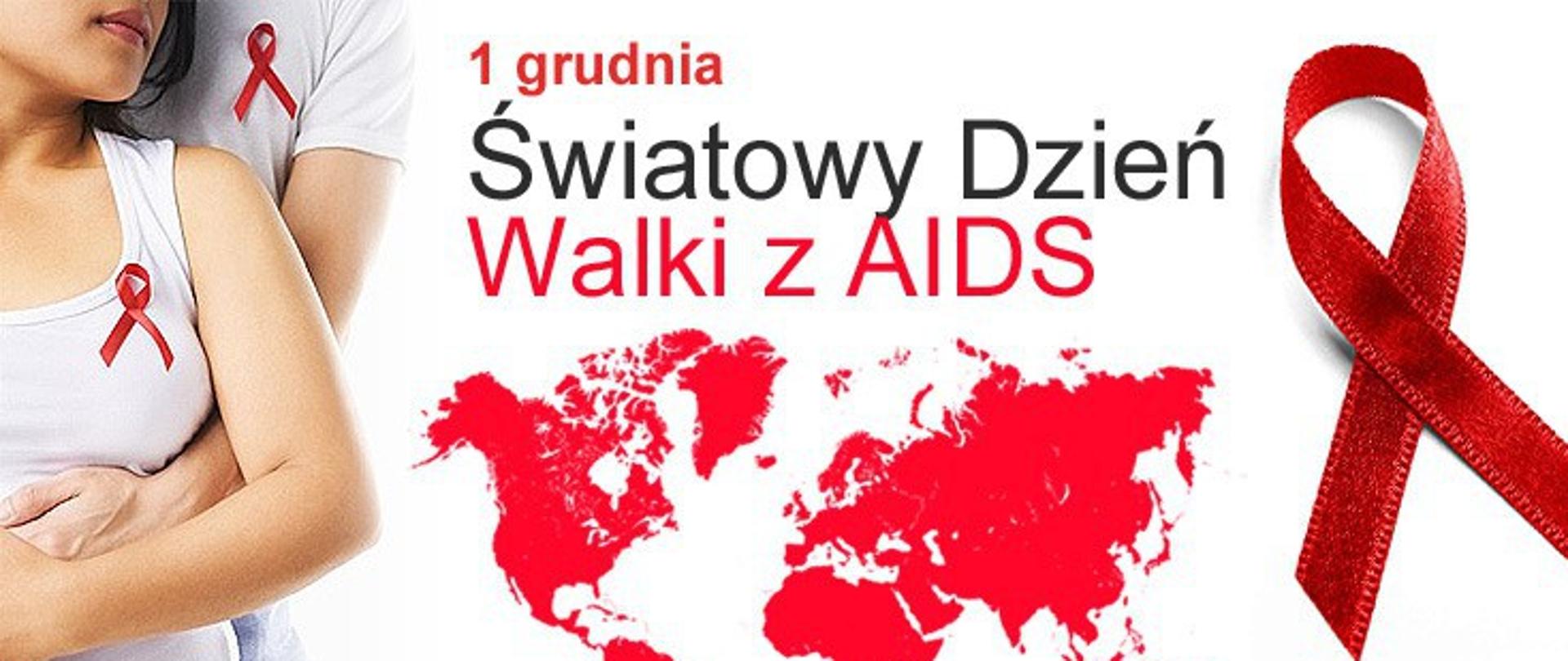 Przytulająca się para w tle mapa świata i wstążka