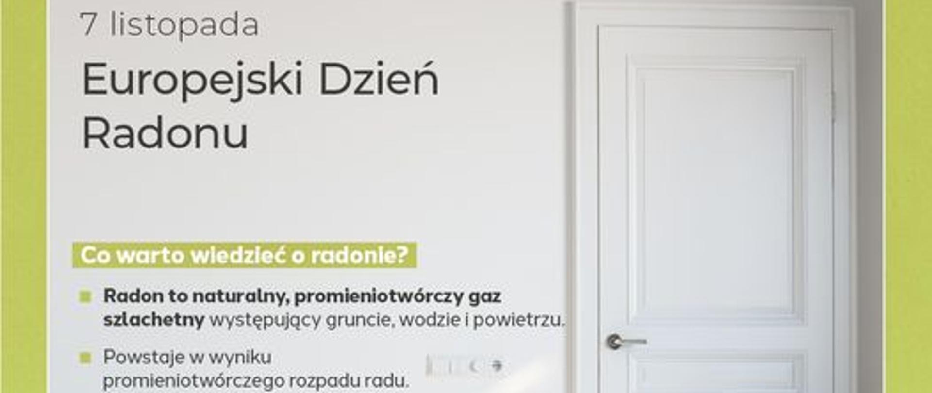 7 listopada Europejski Dzień Radonu