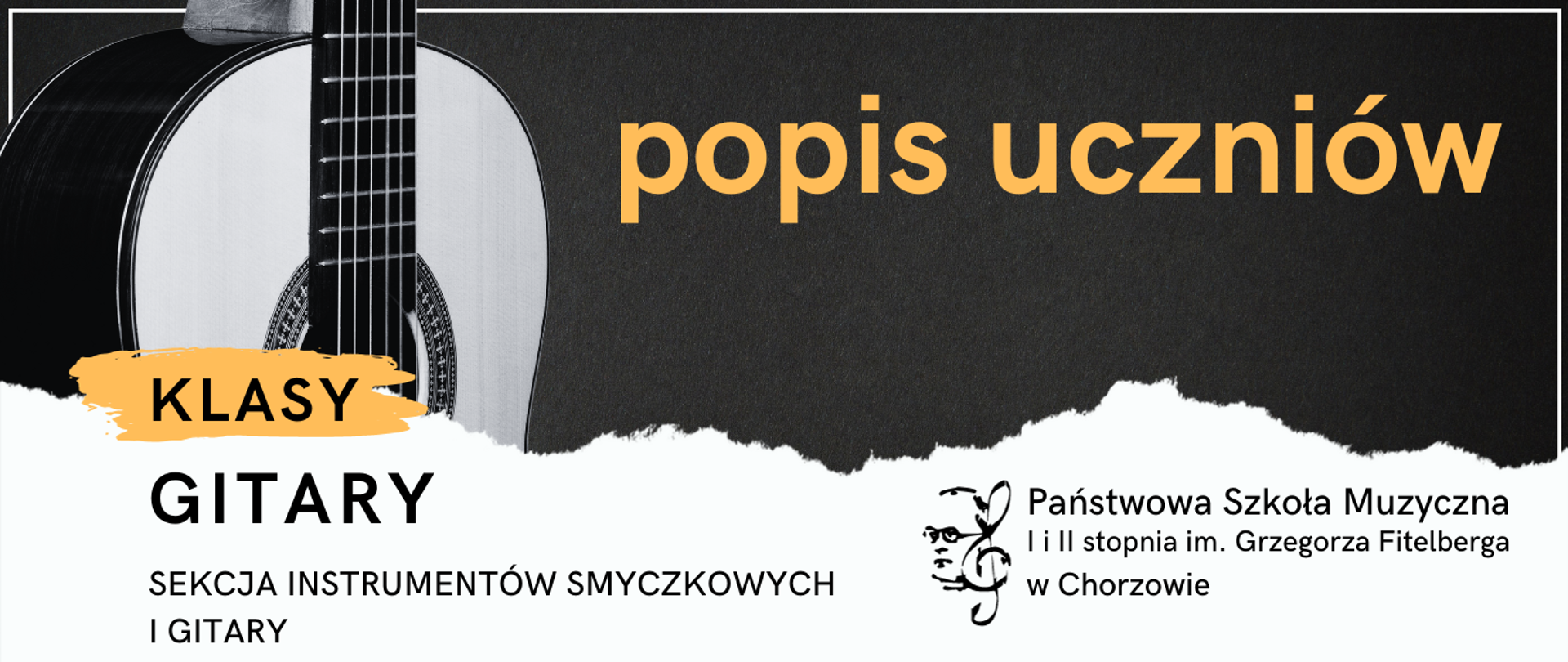 popis uczniów sekcji instrumentów smyczkowych i gitary