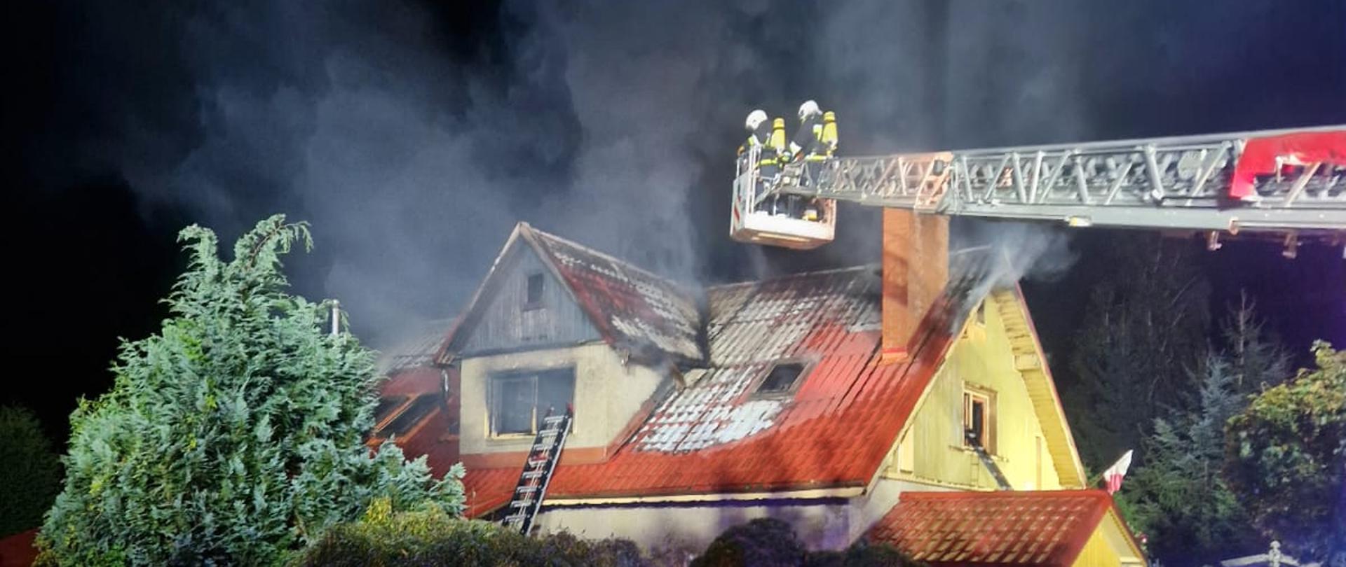 Pożar budynku mieszkalnego w Wisełce