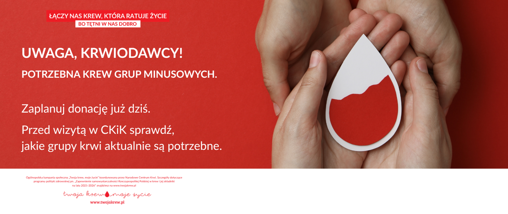 Potrzebna krew grup minusowych