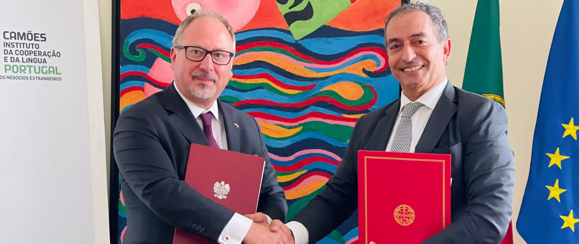 The head of the foreign service, Arkady Rzegocki, during his visit to Lisbon