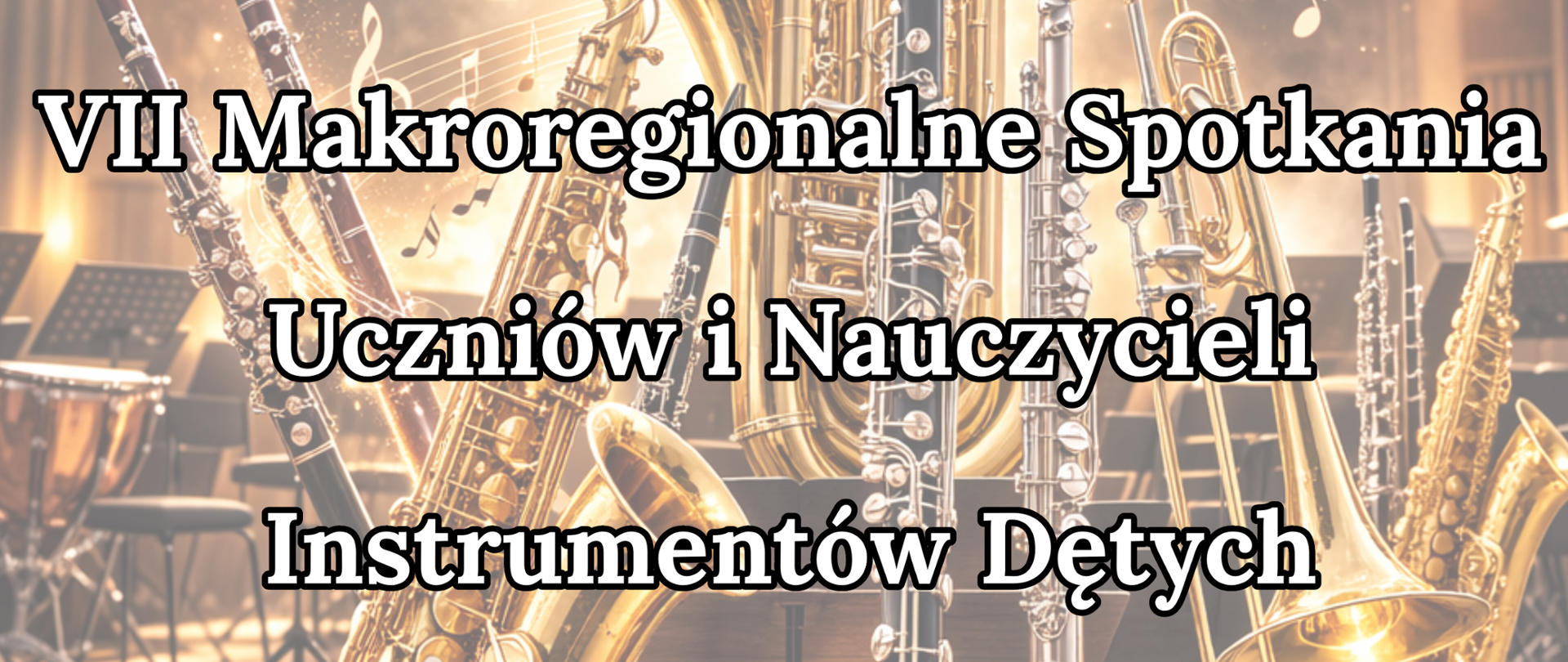 baner - nazwa imprezy na tle instrumentów