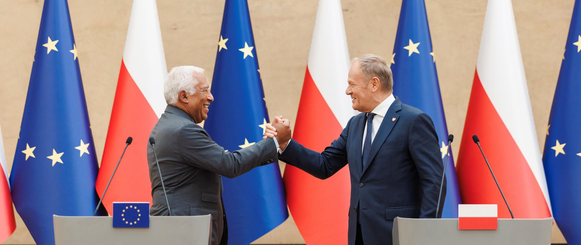 PM Tusk with European Council President António Costa