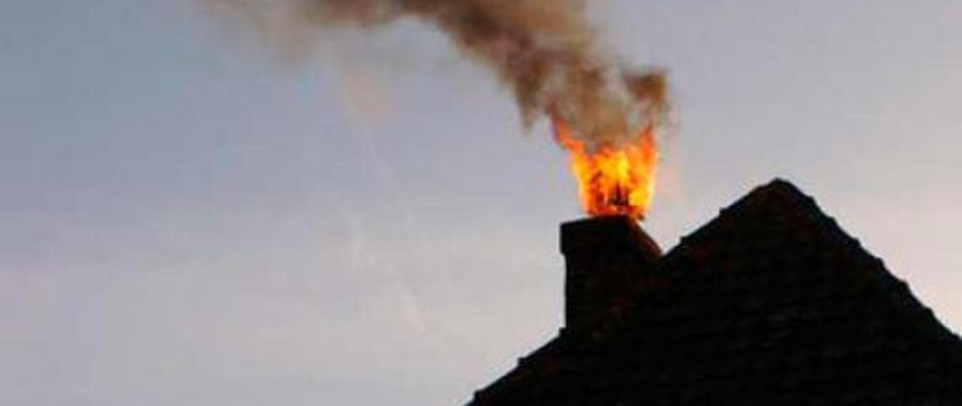 pożar przewodu kominowego