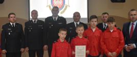 UROCZYSTE WRĘCZENIE PROMES MŁODZIEŻOWYM DRUŻYNOM POŻARNICZYM Z TERENU POWIATU PIŃCZOWSKIEGO