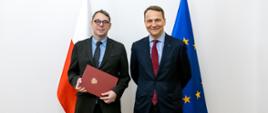 Minister Radosław Sikorski presented the ministerial nomination to Jakub Wiśniewski