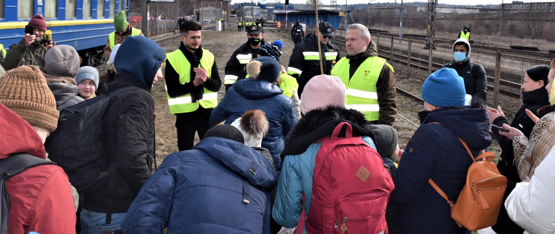 Kolejne pociągi z uchodźcami z Ukrainy przyjechały do Olkusza