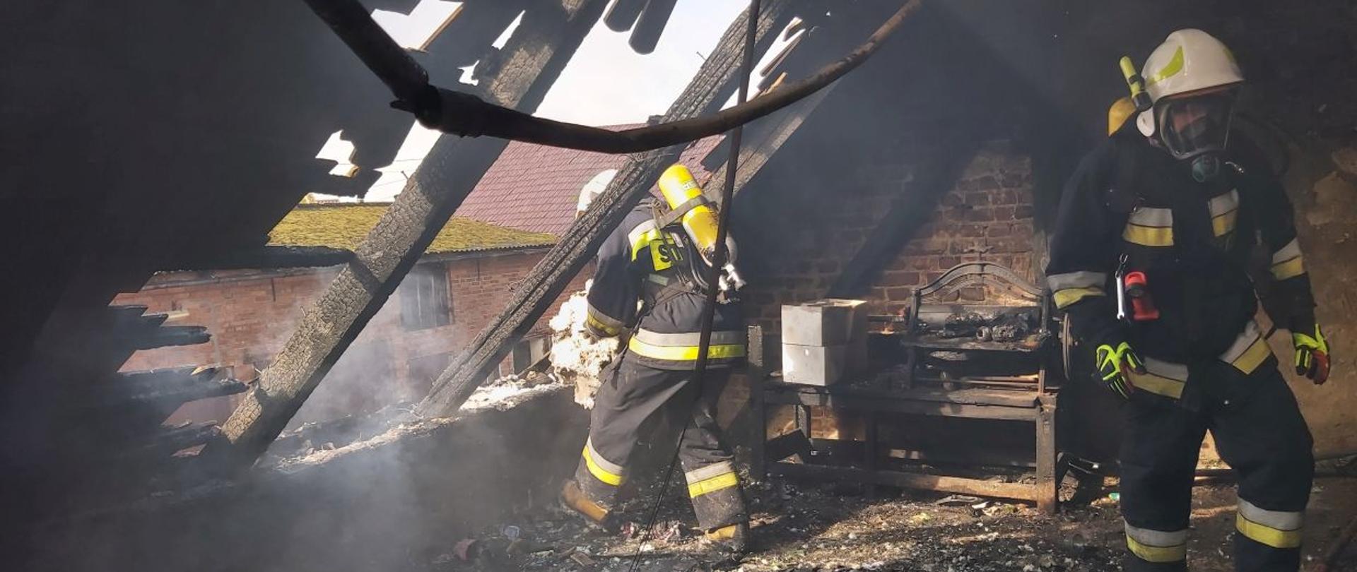 Pożar domu w Kawczu