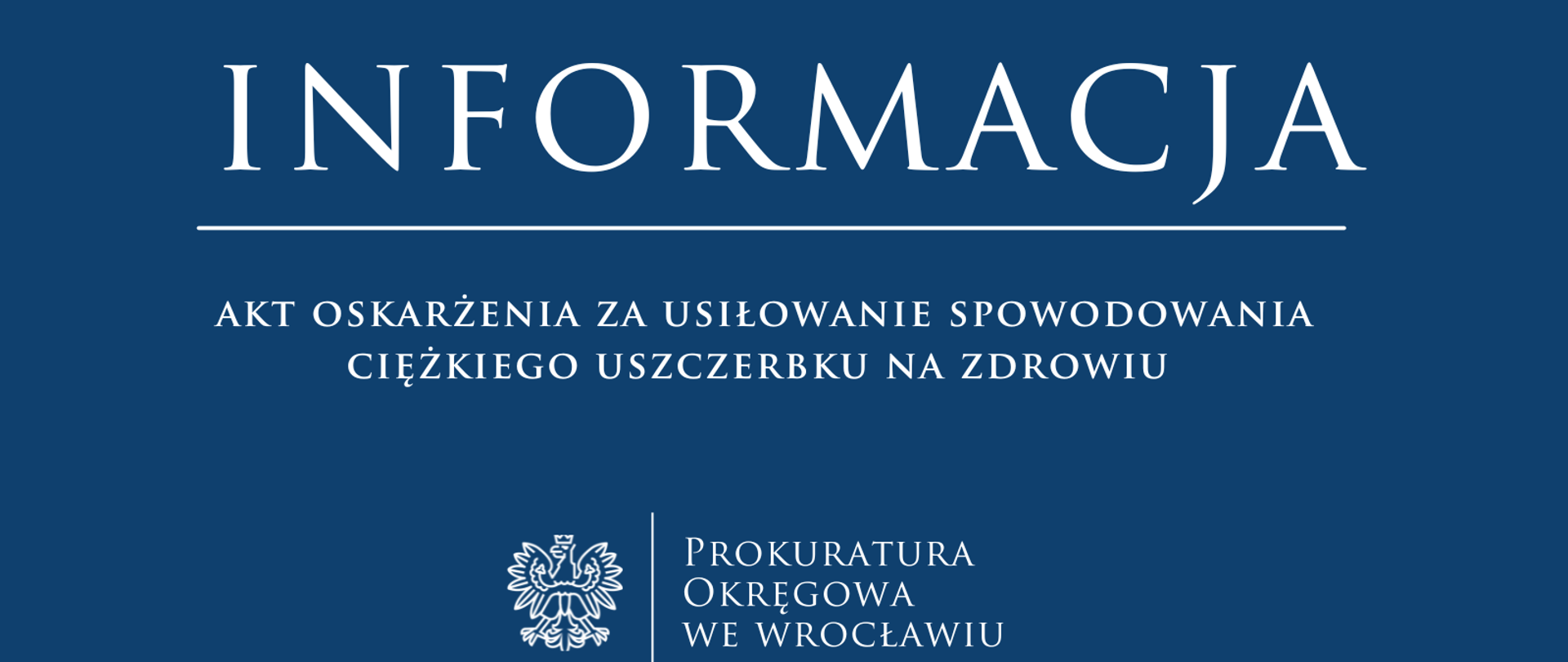 Akt oskarżenia przeciwko sprawczyni usiłowania spowodowania ciężkiego uszczerbku na zdrowiu