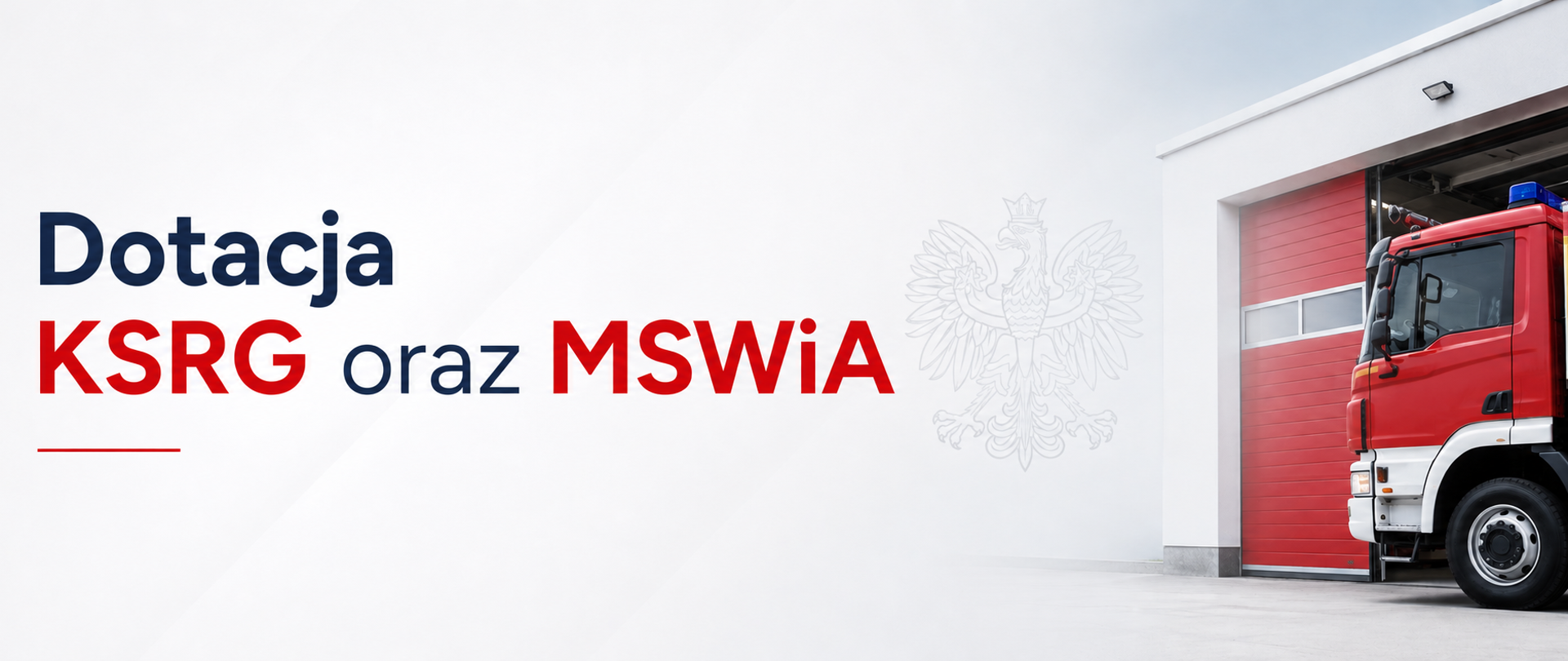 Baner dla Dotacji KSRG oraz MSWiA