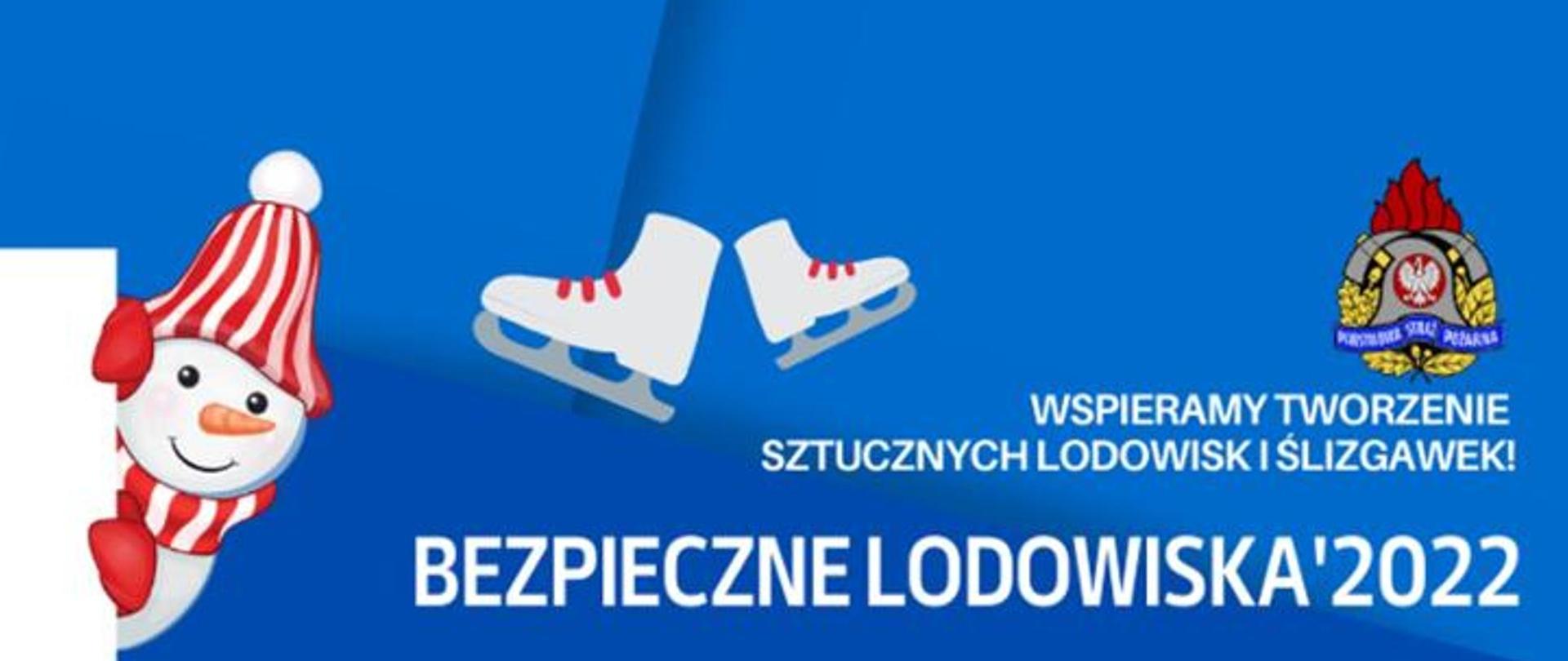 Na zdjęciu bałwan i łyżwy przedstawiają akcję 