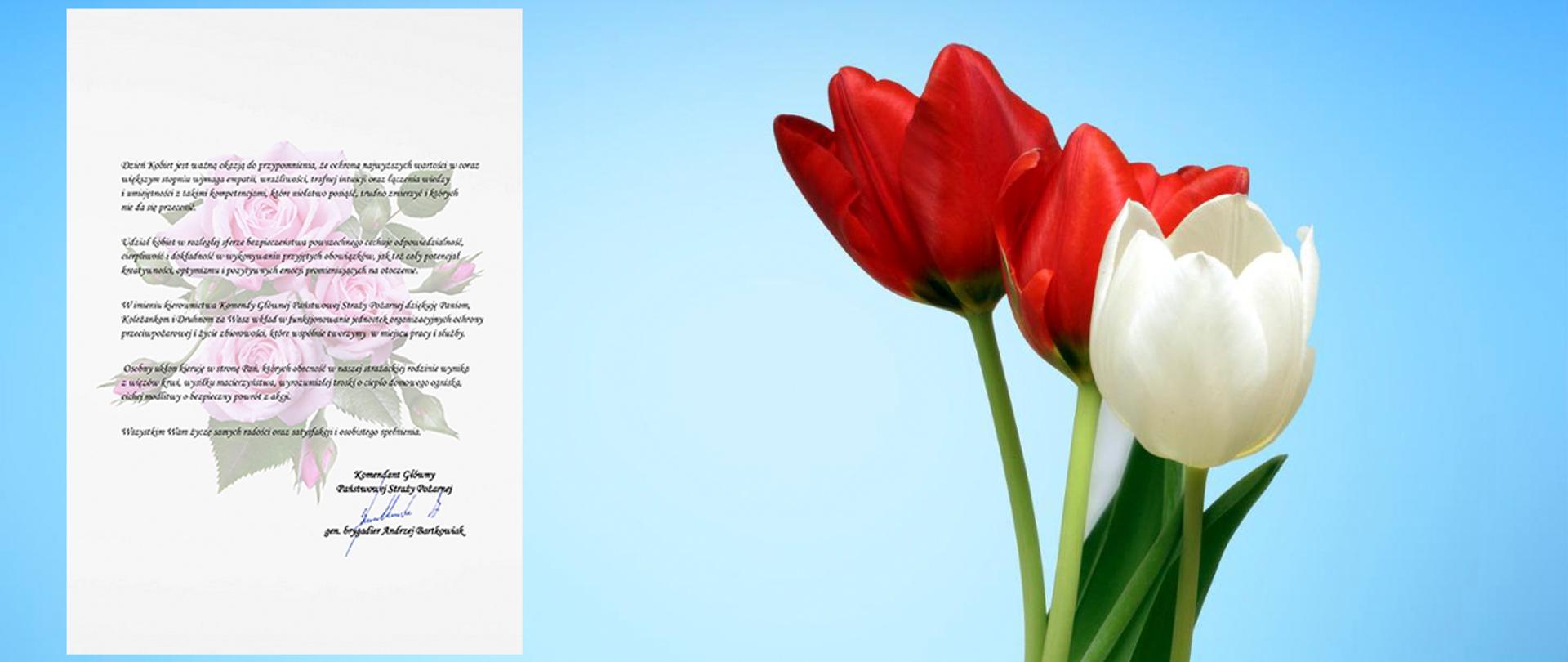 Życzenia Komendanta Głównego Państwowej Straży Pożarnej z okazji Dnia Kobiet