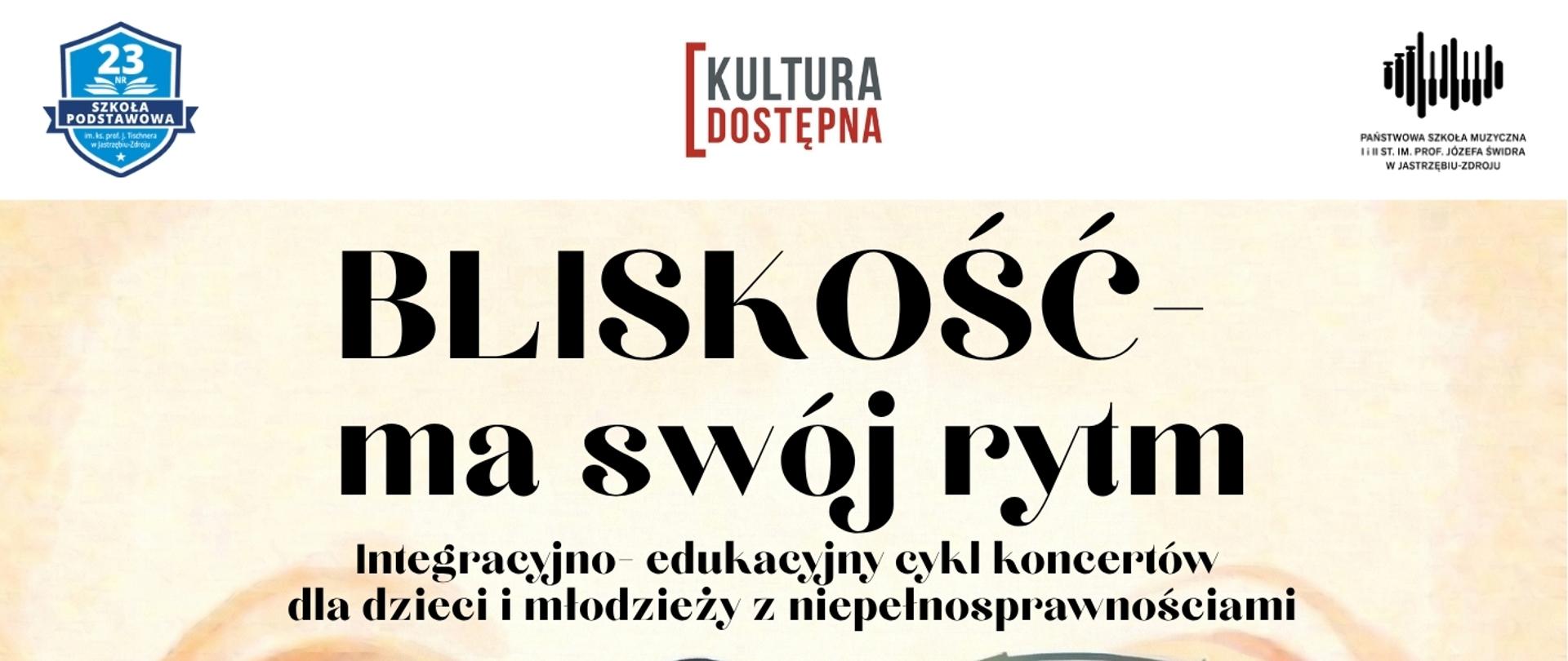 Plakat informacyjny dotyczący koncertu "Bliskość ma swój rytm" odbywającego się w dniu 17.06.2026 o godz. 10.00.