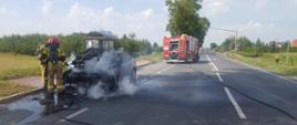 Pożar samochodu osobowego w Żdżarowie