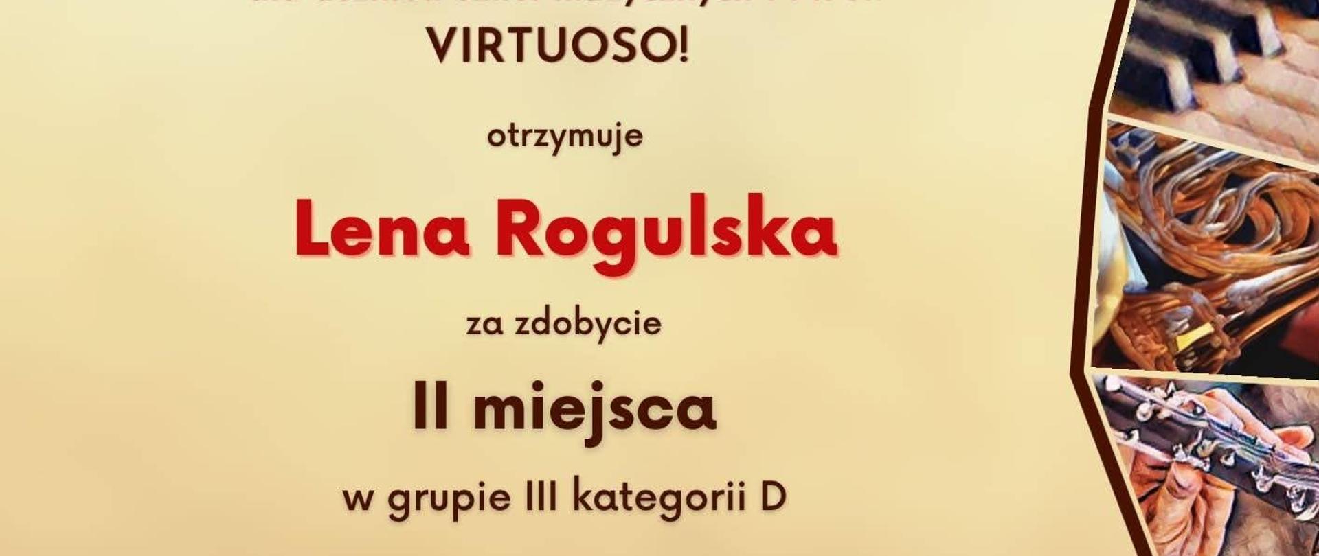 Dyplom Leny Rogulskiej