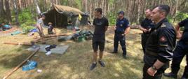 Kontrola obozu harcerskiego na terenie powiatu włocławskiego