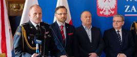 Przemowa Zachodniopomorskiego Komendanta Wojewódzkiego PSP st. bryg. Jarosława Tomczyka