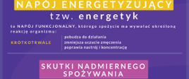 ulotka o kolorze fioletowym Skutki nadmiernego spożywania