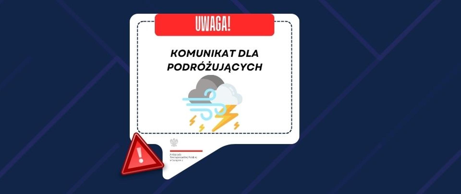 Komunikat dla podróżujących