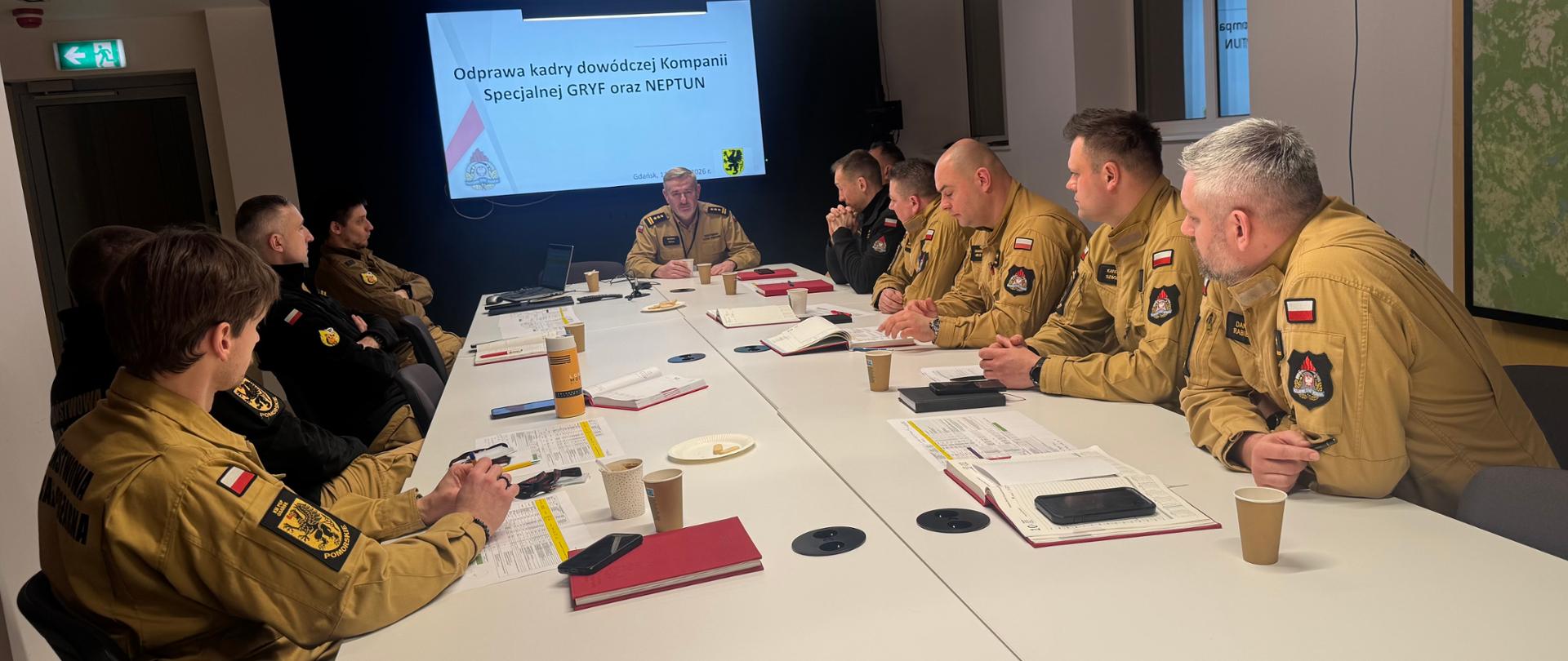 Odprawa kadry dowódczej Kompanii Specjalnej GRYF oraz NEPTUN
