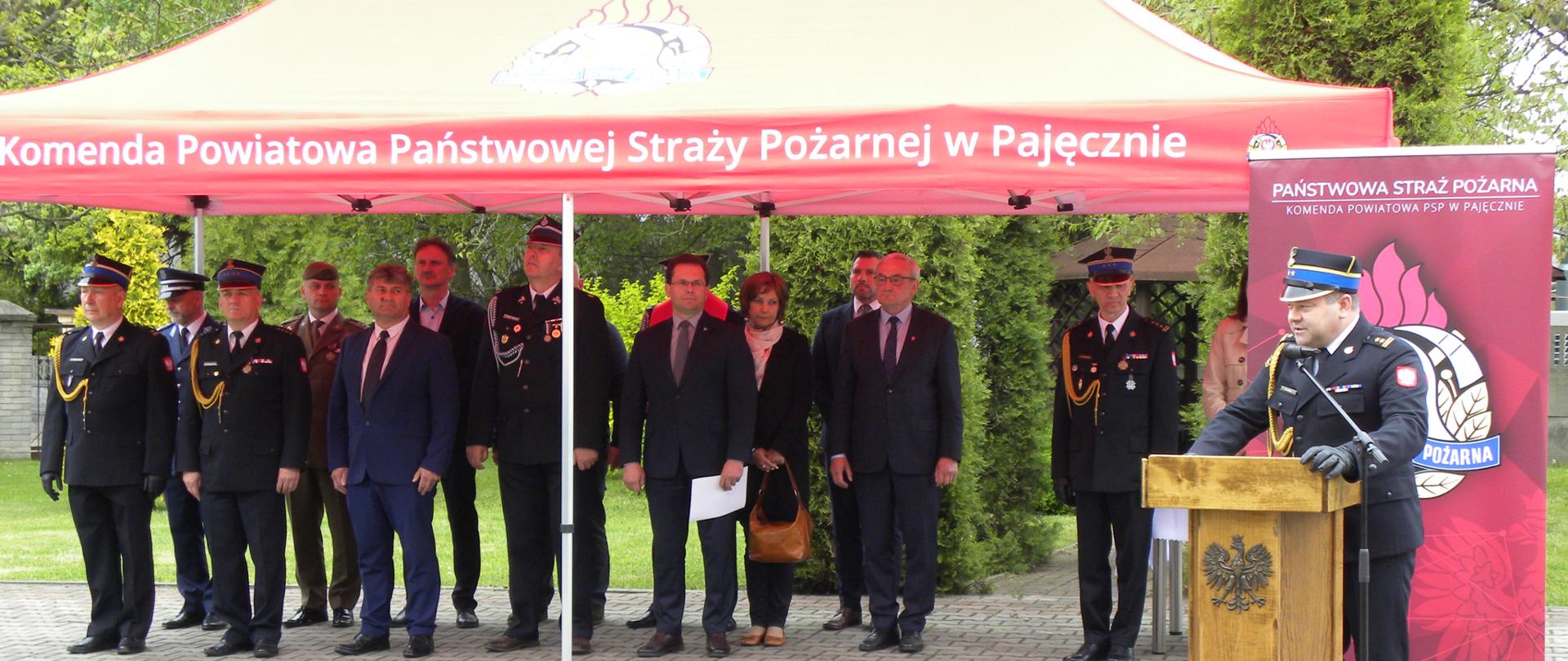 Przemówienie Komendanta Powiatowego Państwowej Straży Pożarnej w Pajęcznie z okazji obchodów Dnia Strażka