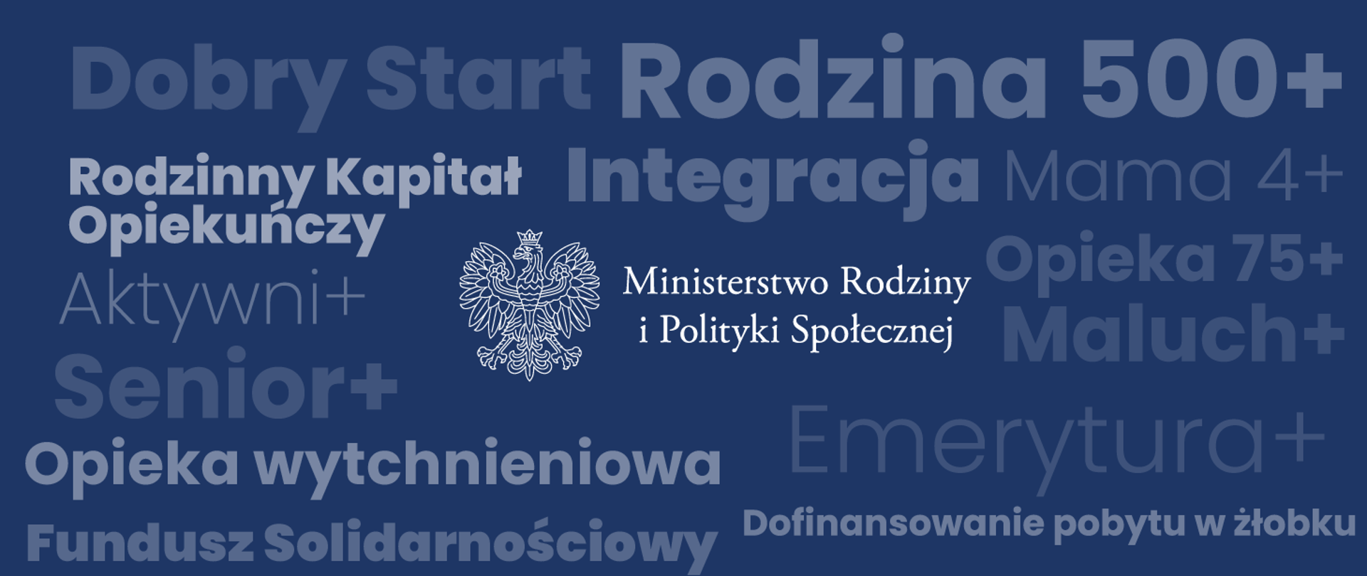 Kolaż programów realizowanych przez Ministerstwo Rodziny i Polityki Społecznej