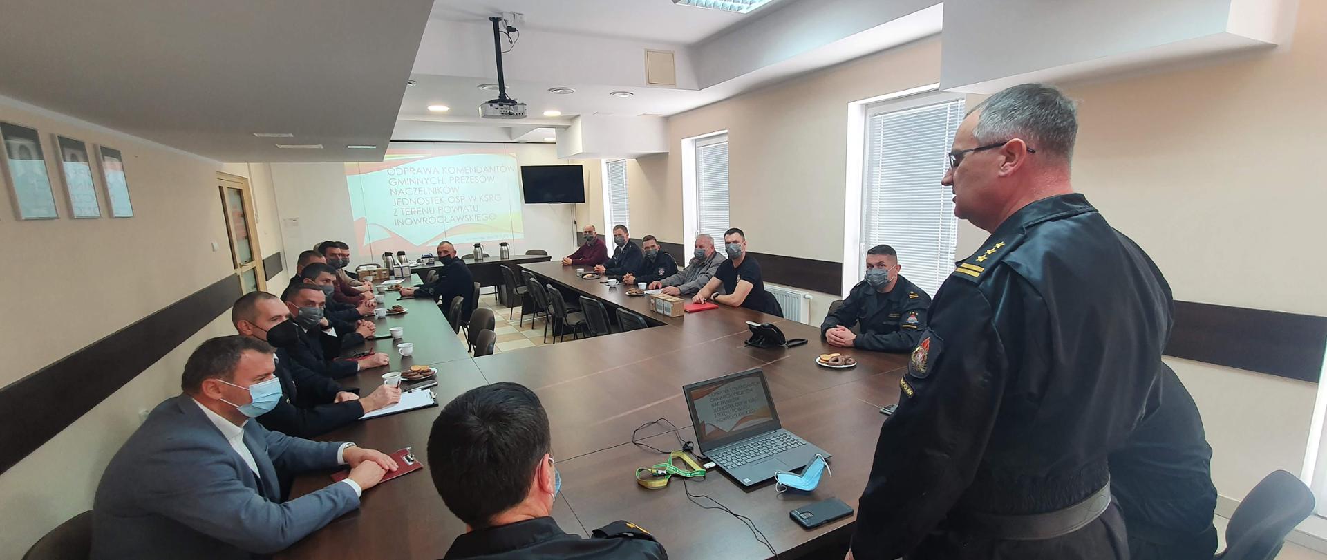 Odprawa z Naczelnikami i Prezesami z Ochotniczych Straży Pożarnych z terenu Powiatu Inowrocławskiego