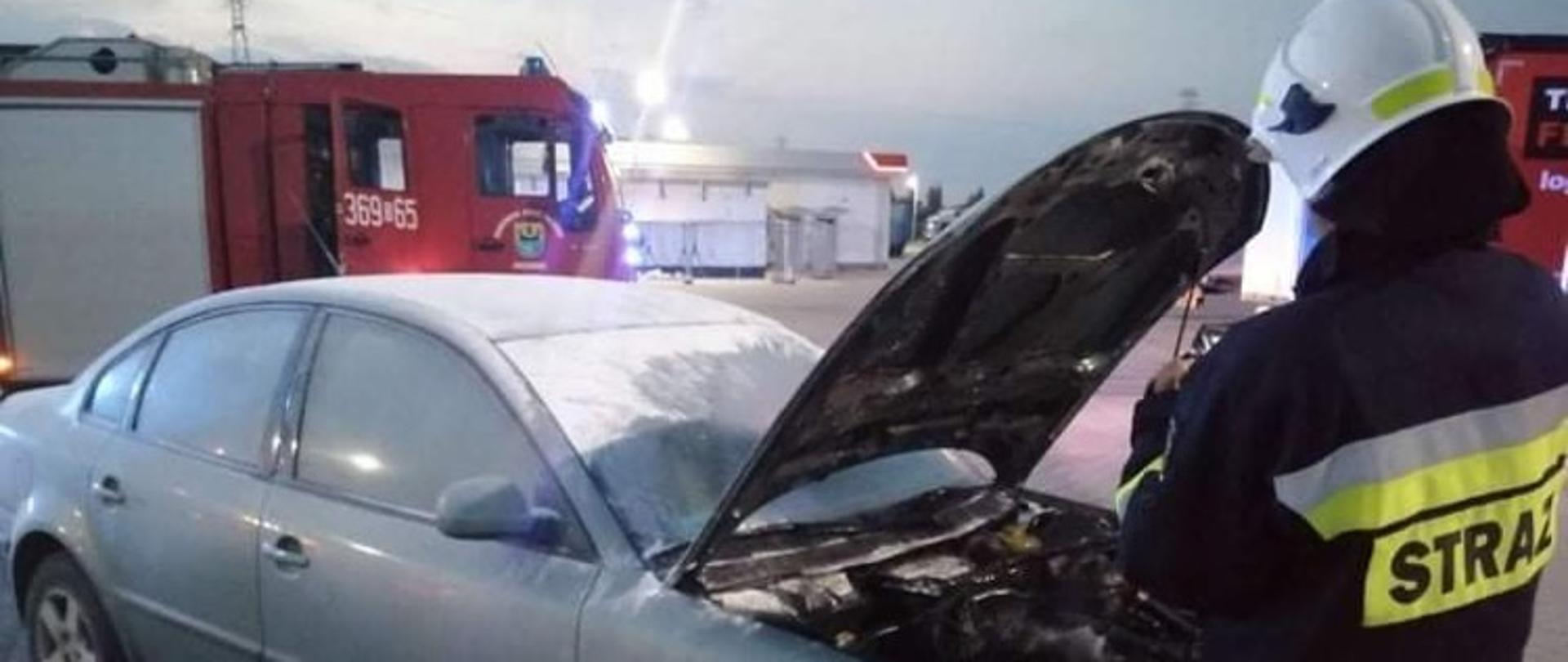 Pożar samochodu - nowa wieś legnicka