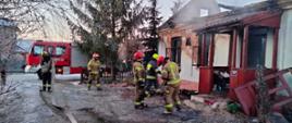Pożar budynku mieszkalnego w miejscowości Kulesze-Chlebiotki.