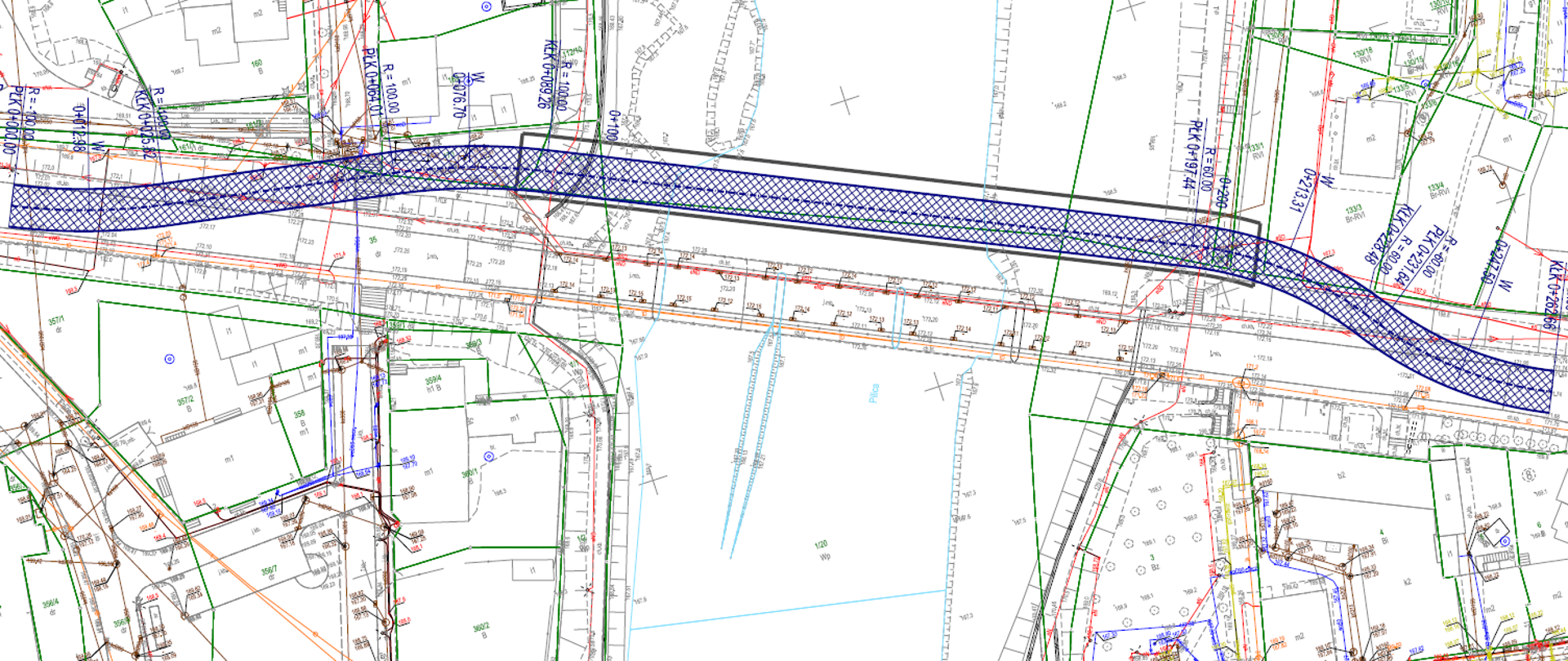 Sulejów most tymczasowy - mapa