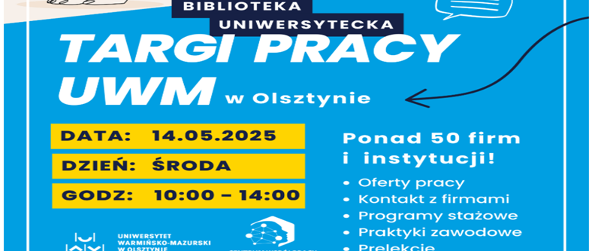 Fragment plakatu zapraszającego na targi pracy