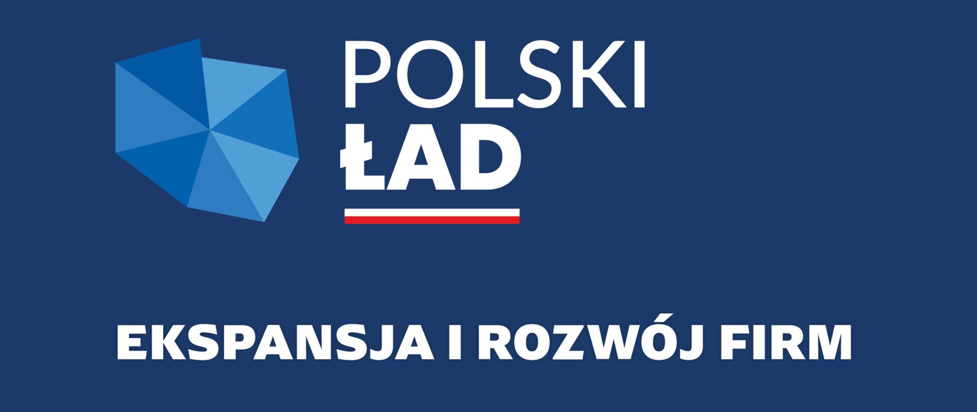 Kontur Polski i napis Polski Ład Ekspansja i rozwój firm 