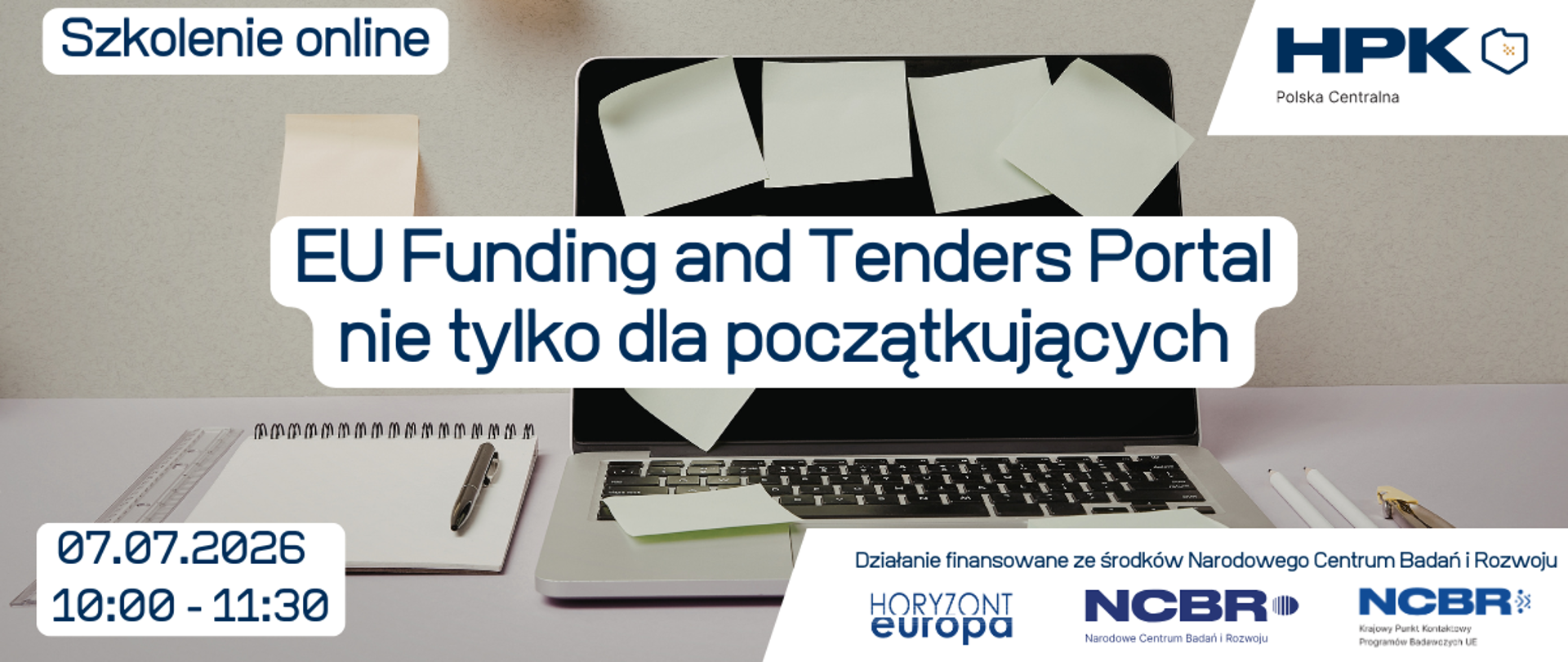 Szkolenie on line „EU Funding & Tenders Portal nie tylko dla początkujących”