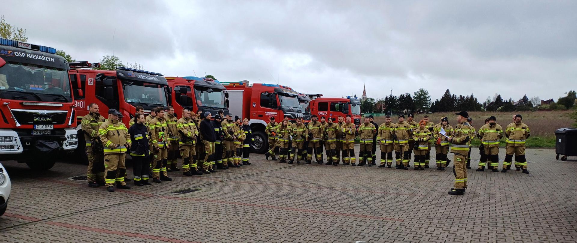 Ćwiczenia jednostek KSRG z terenu powiatu świebodzińskiego w kompleksie leśnym Nadleśnictwa Świebodzin.