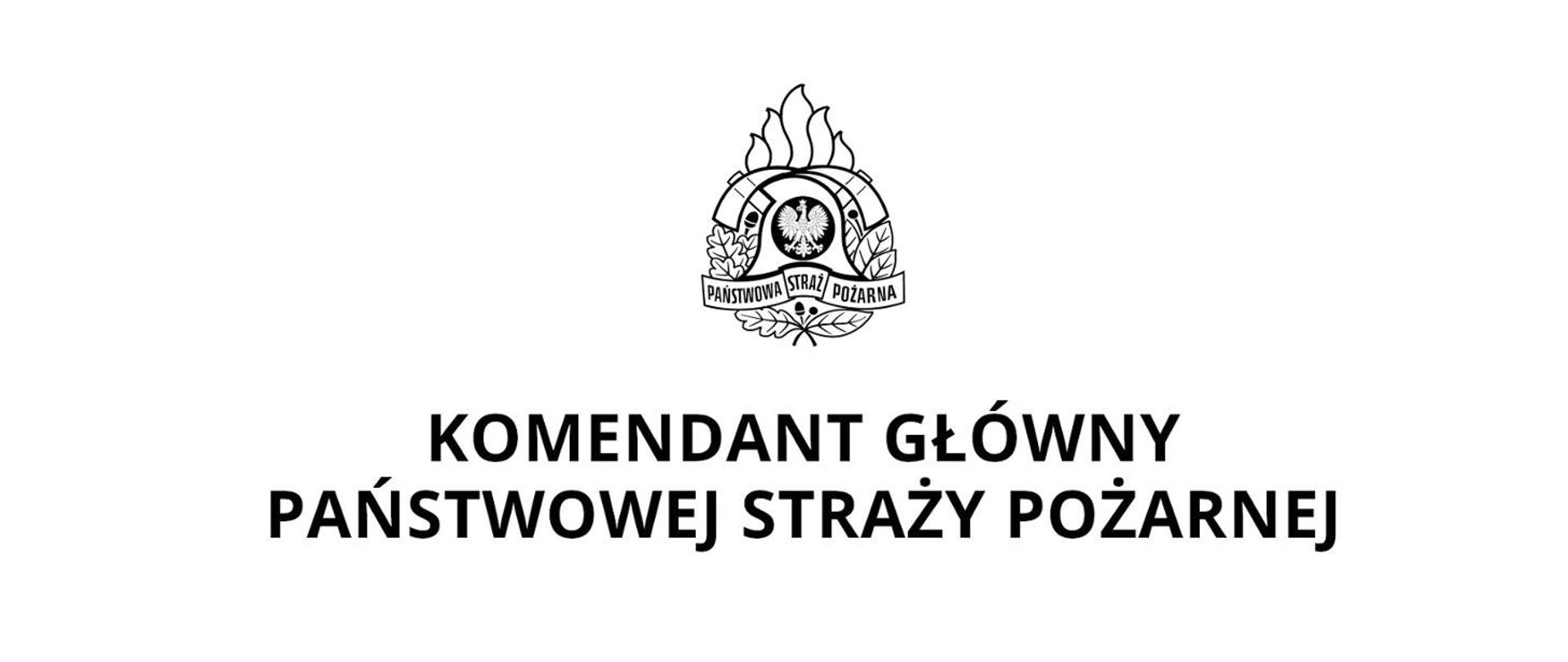 Zdjęcie przedstawia logo Komendanta Głównego PSP
