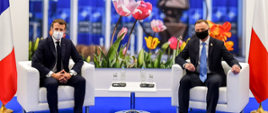 Spotkanie Prezydenta Andrzeja Dudy z Prezydentem Francji Emmanuelem Macron na marginesie Szczytu NATO_14.06.2021