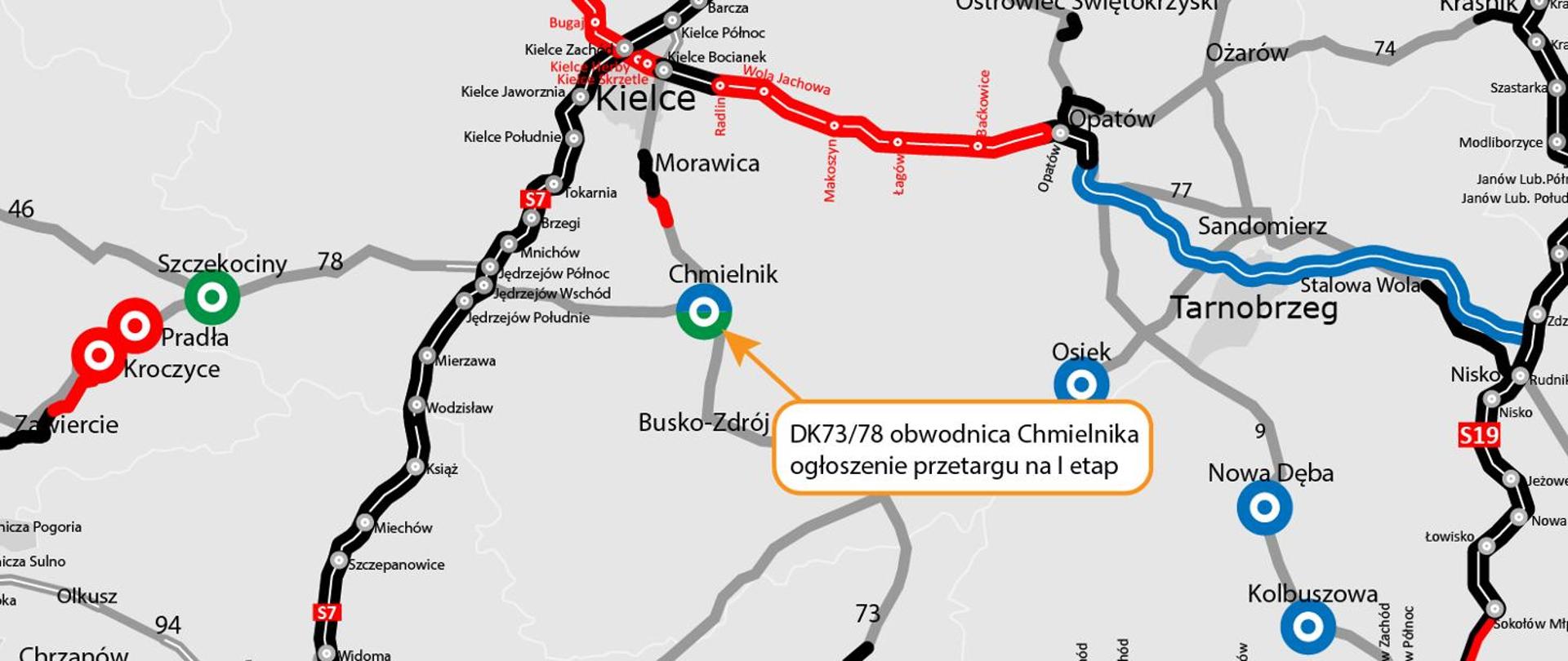 Mapa z lokalizacją inwestycji