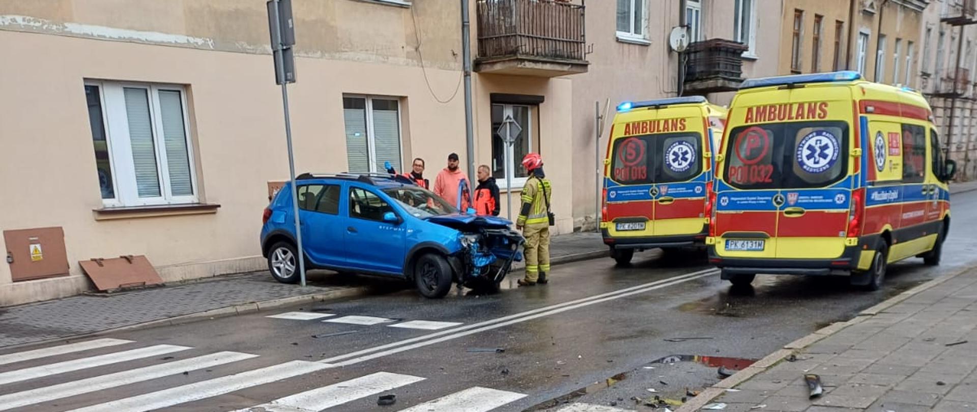 Zderzenie dwóch samochodów osobowych 28.10.2025