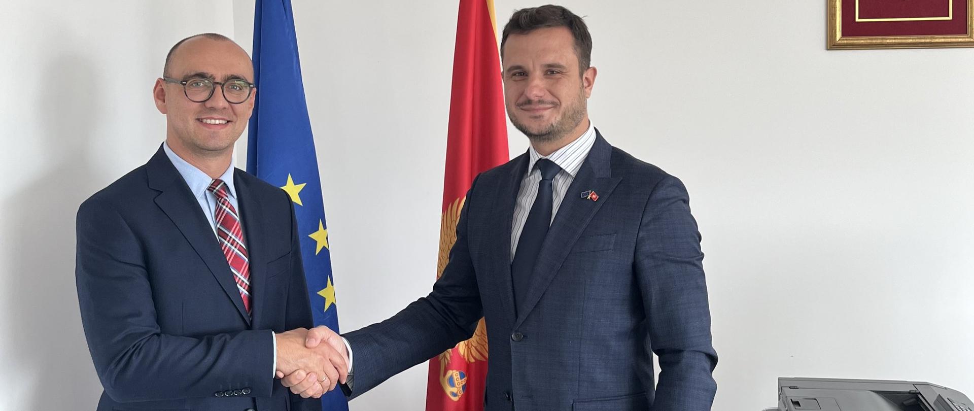 Bartosz Marcinkowski, otpravnik poslova Republike Poljske u Crnoj Gori i Predrag Zenović, glavni pregovarač Crne Gore sa EU