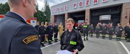 Uroczyste wręczenie zaświadczeń o ukończeniu szkolenia podstawowego OSP. 