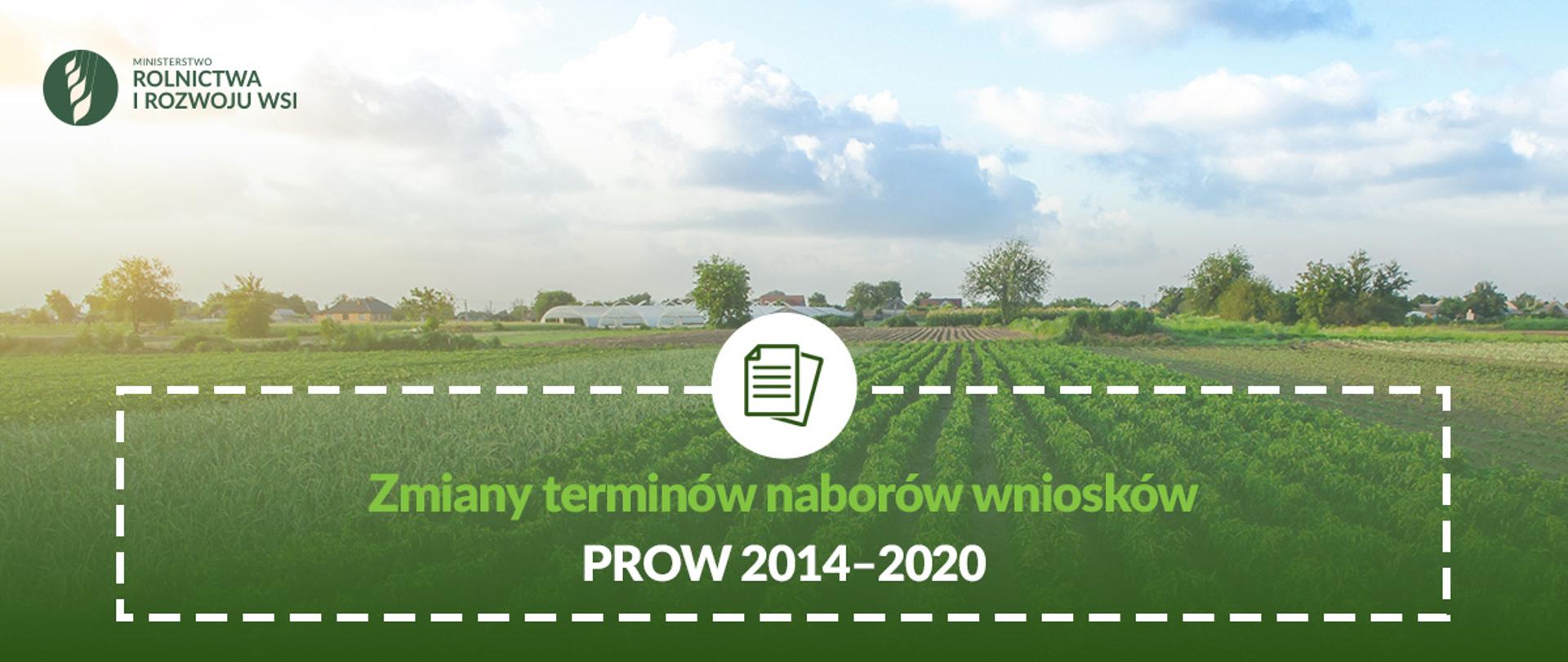 Aktualizacja harmonogramu naborów wniosków w ramach PROW 2014–2020