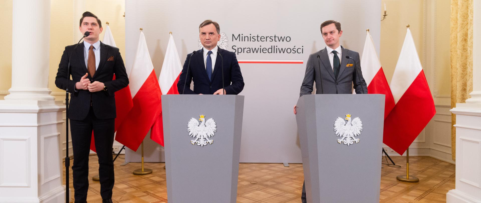 Konferencja prasowa w Ministerstwie Sprawiedliwości 