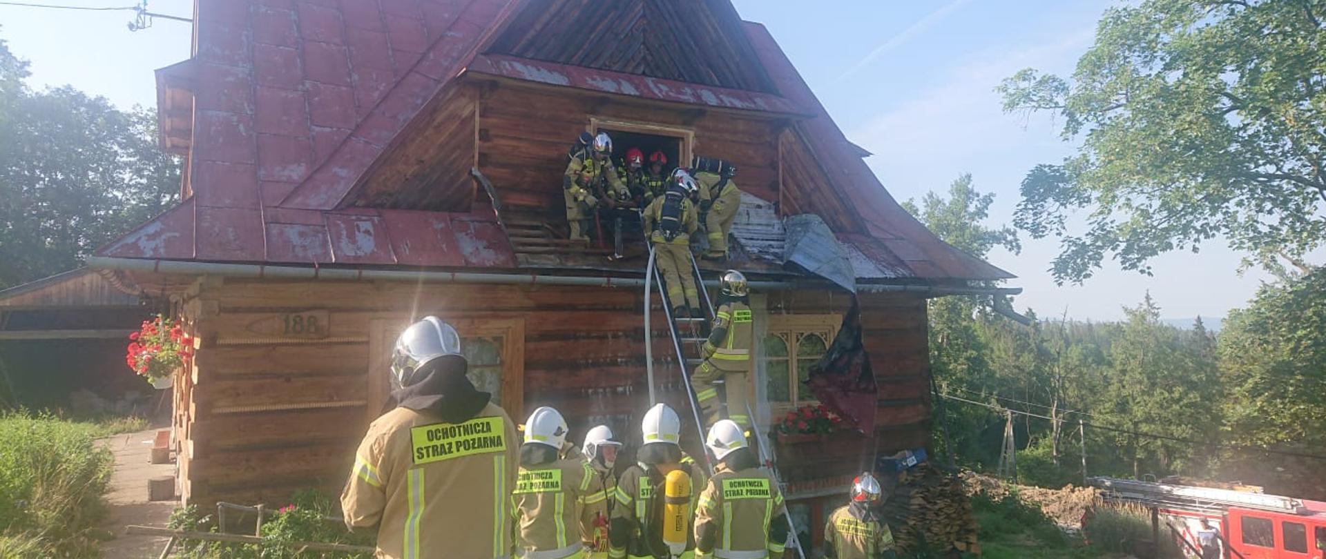 Pożar budynku mieszkalno- gospodarczego 