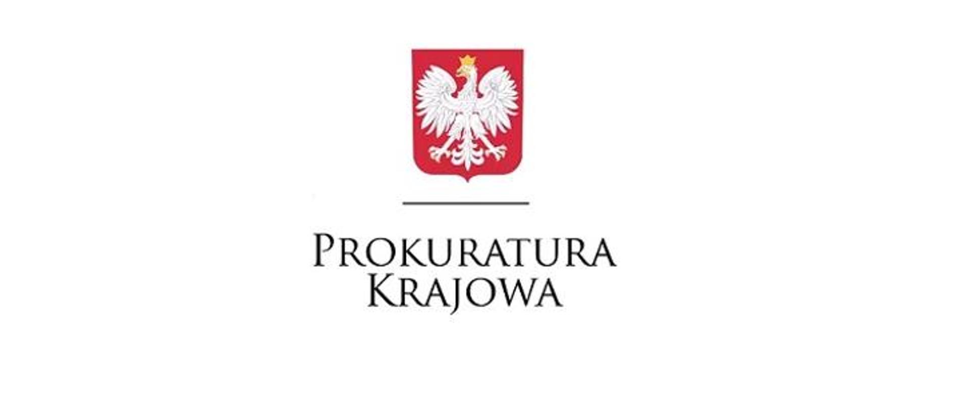 napis Prokuratura Krajowa oraz godło polski nad napisem