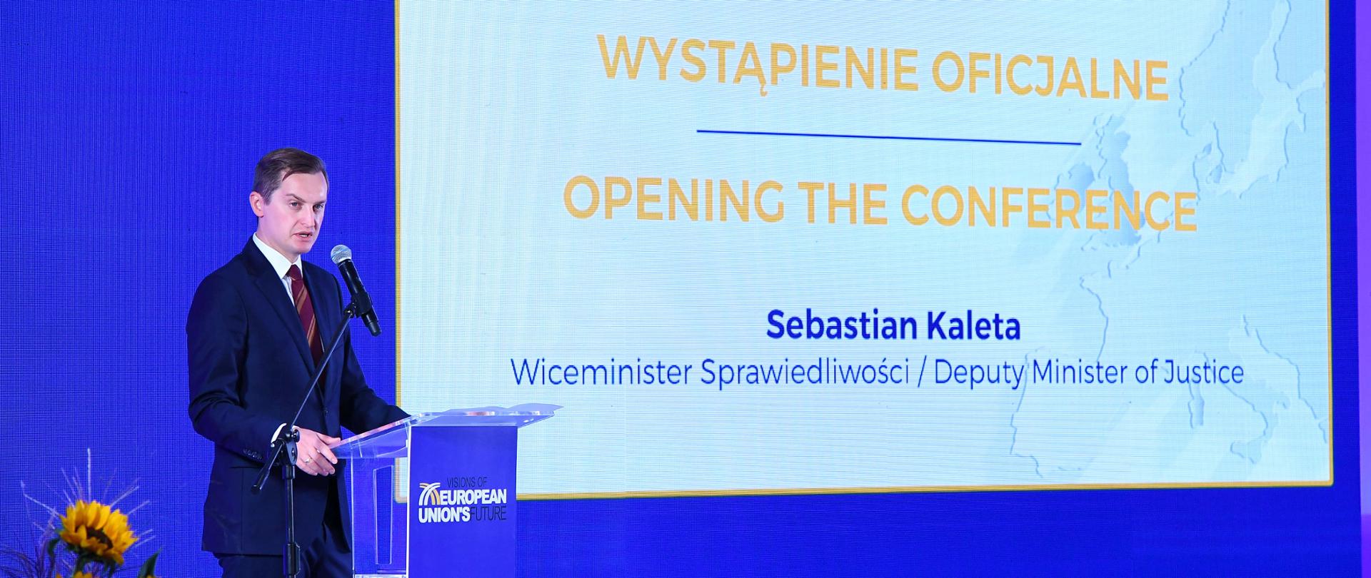 Konferencja „Wizje przyszłości Unii Europejskiej”, w której udział wziął wiceminister sprawiedliwości Sebastian Kaleta