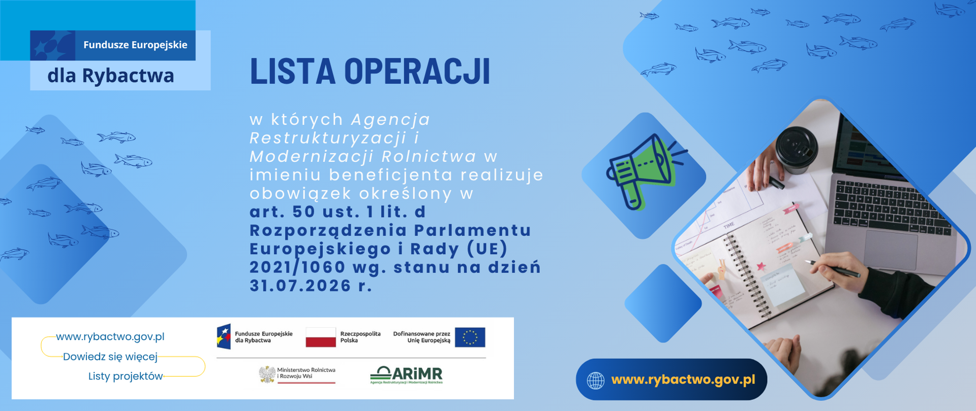 FER: zaktualizowana lista operacji, dla których ARiMR realizuje obowiązki informacyjne 