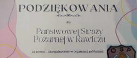 Półkolonia w Śląskowie. Podziękowania