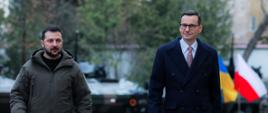 Premier Mateusz Morawiecki i Prezydent Ukrainy Wołodymyr Zełenski.
